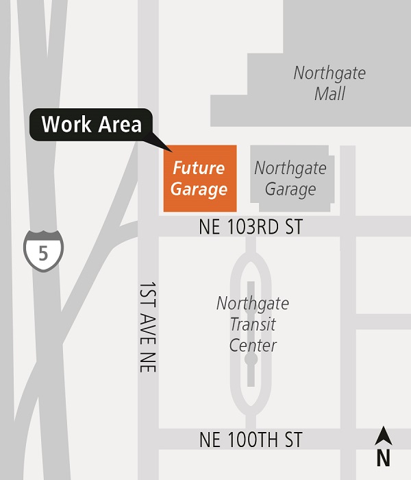Northgate Link Extension garage map