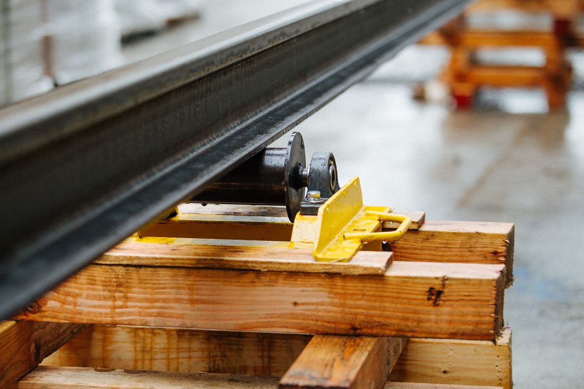 Northgate rails on the rollers for easy movement