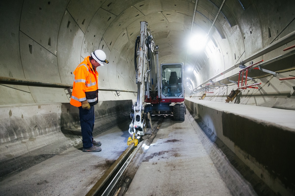 Rails pulled into the Northgate tunnels