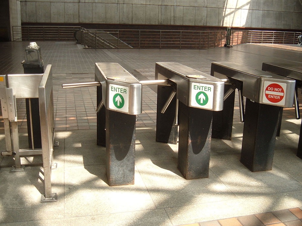 A turnstile 