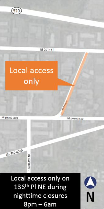 BelRed street closure map.