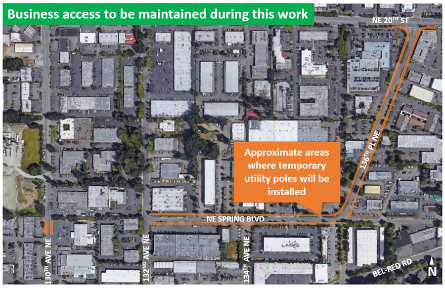 BelRed utility relocation map.