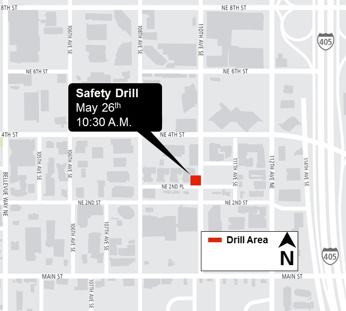 Map of fire drill location.