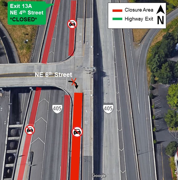 Map showing impact of concrete pours on I-405 for Sept. 24.