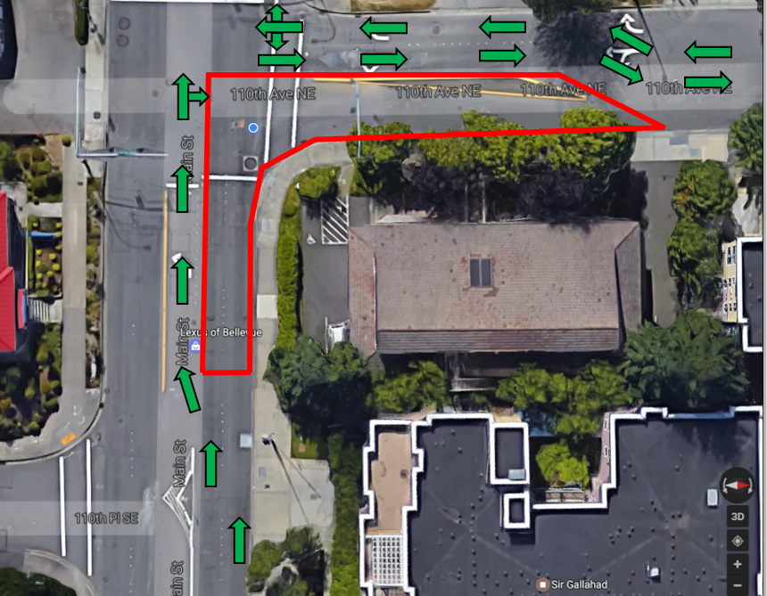 Water main traffic control map.