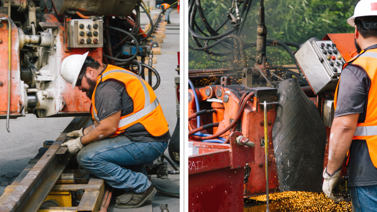 Mercer Island rail welding 2