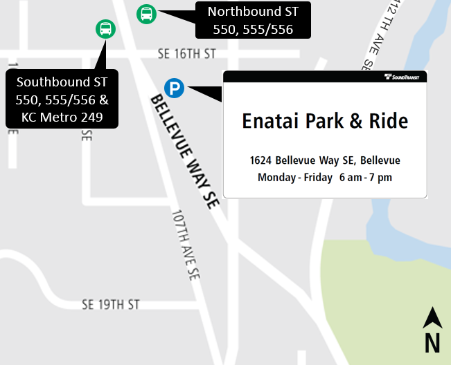 Map of Enatai Park-and-Ride 