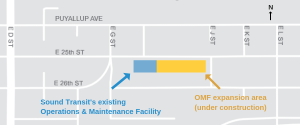 Hilltop Tacoma Link Extension OMF map.