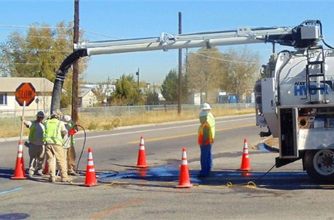 Crews perform potholing.