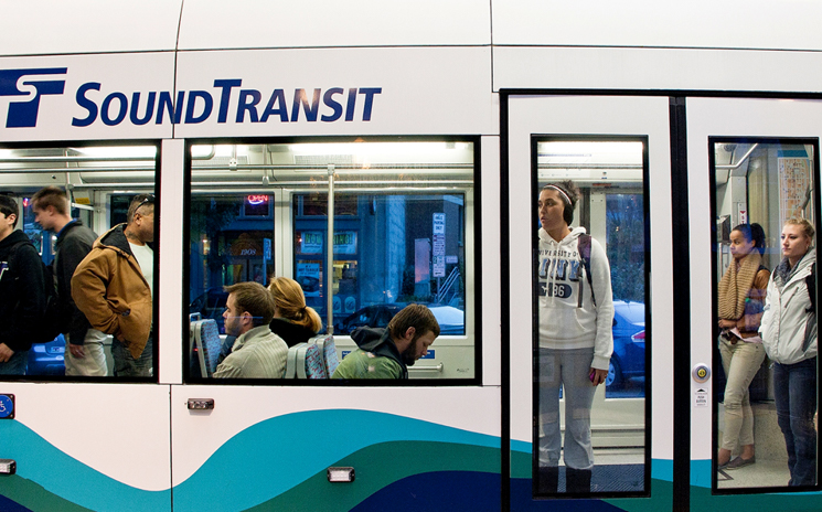 Riders on Tacoma Link.