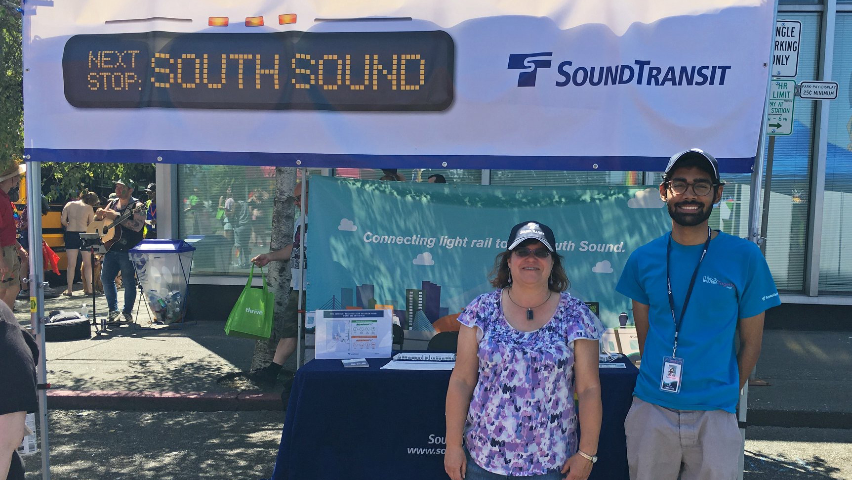 Liz Satterthwaite and Sagar Ramachandra at Tacoma Pride.