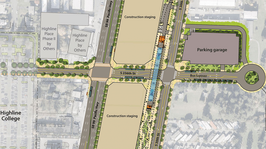 Map of the Kent/Des Moines station.