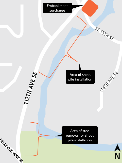 Map of South Bellevue tree removal area August 2017