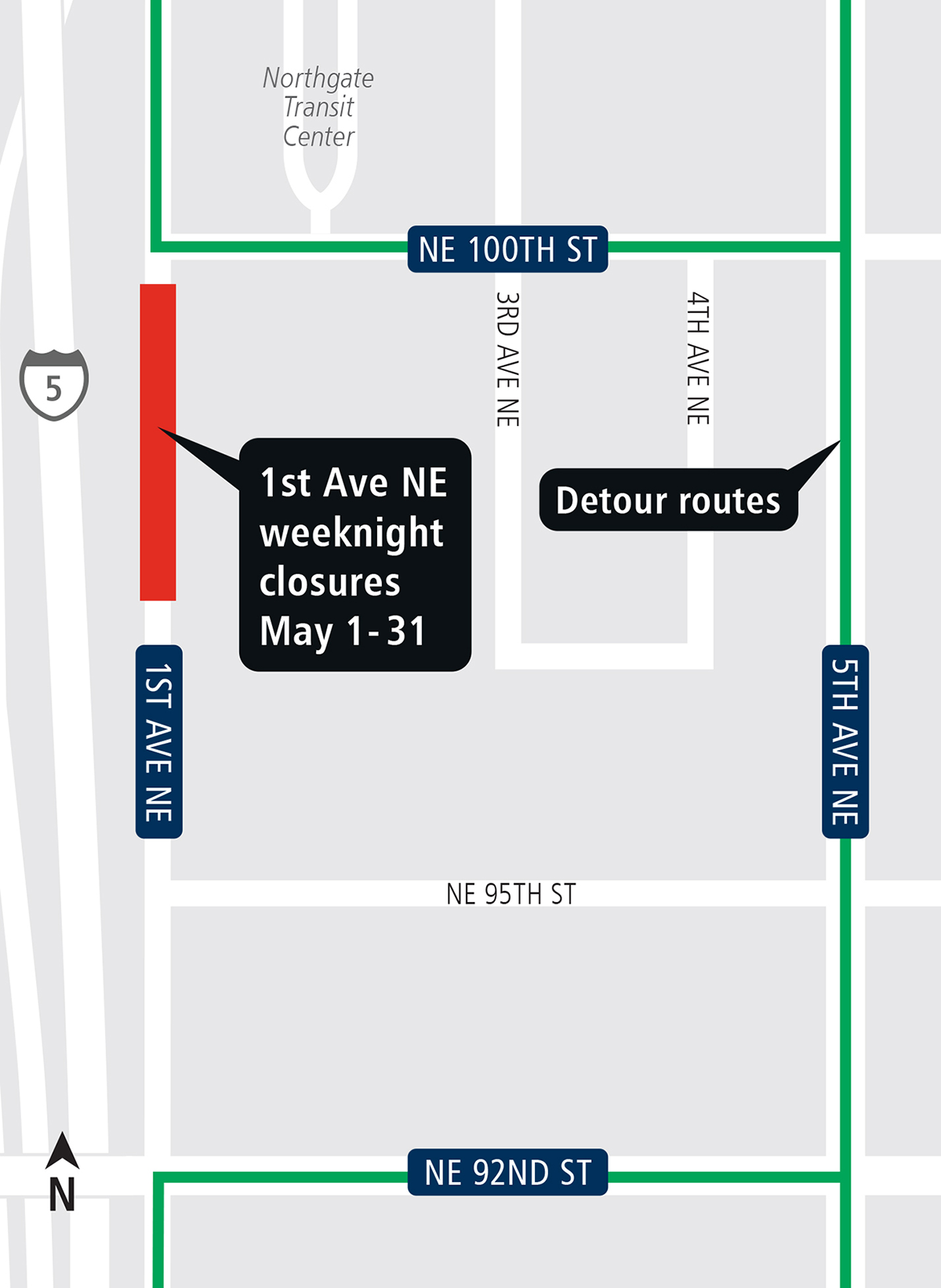 Map of road closures.