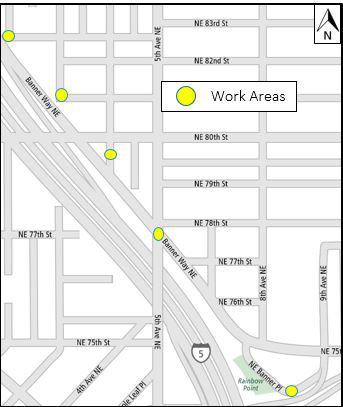 Map of work areas in Roosevelt.