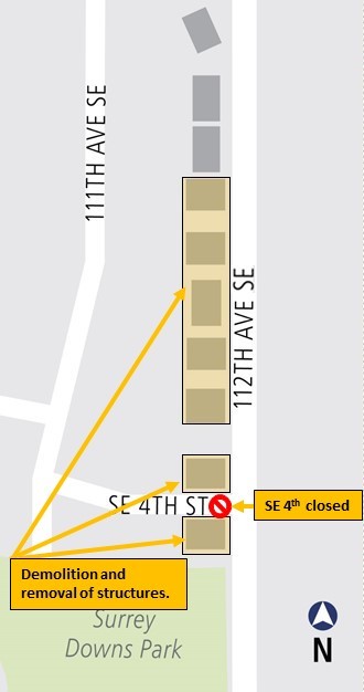 Map of SE 4th St Closure May 2017