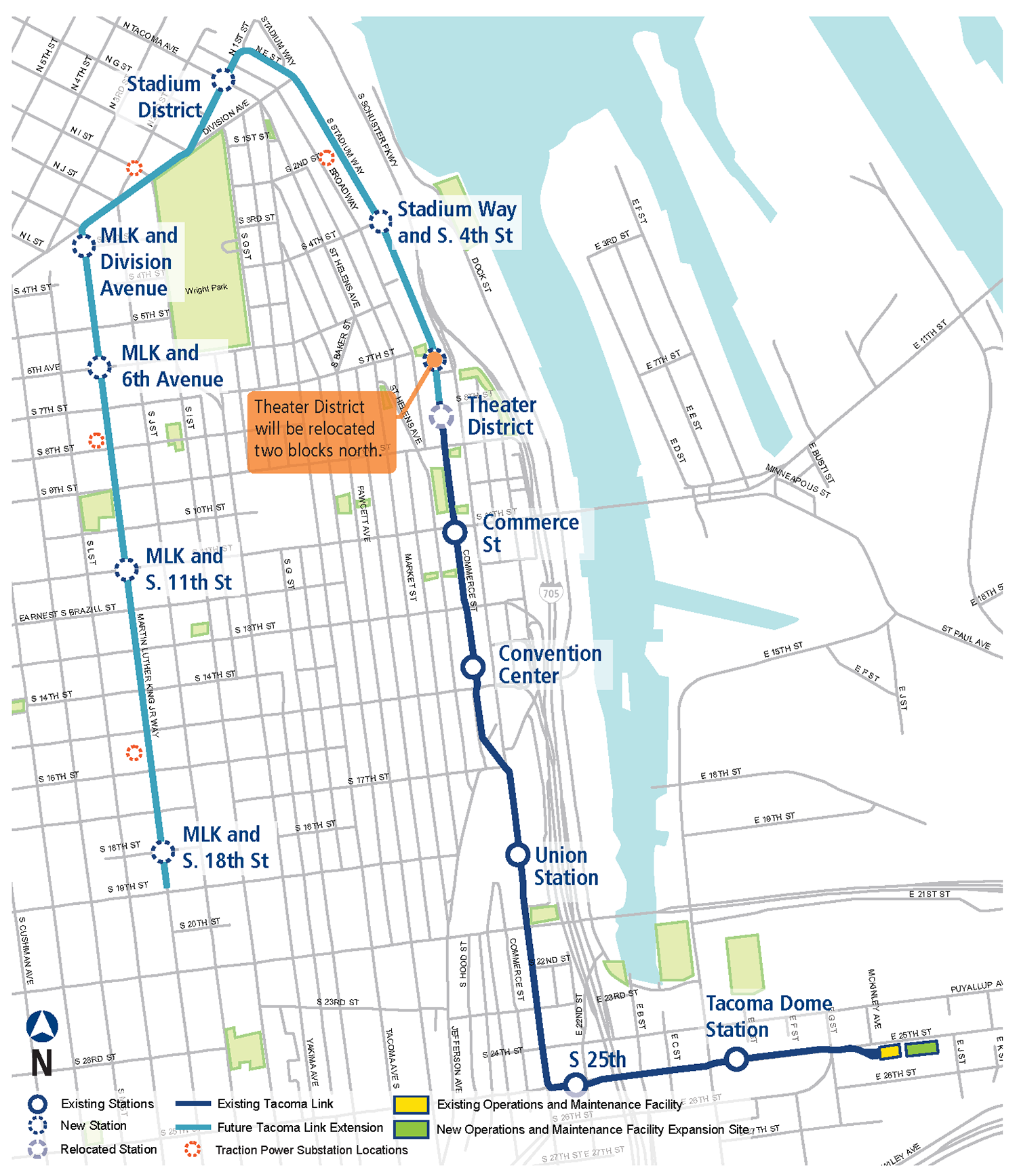 Tacoma Link Extension map