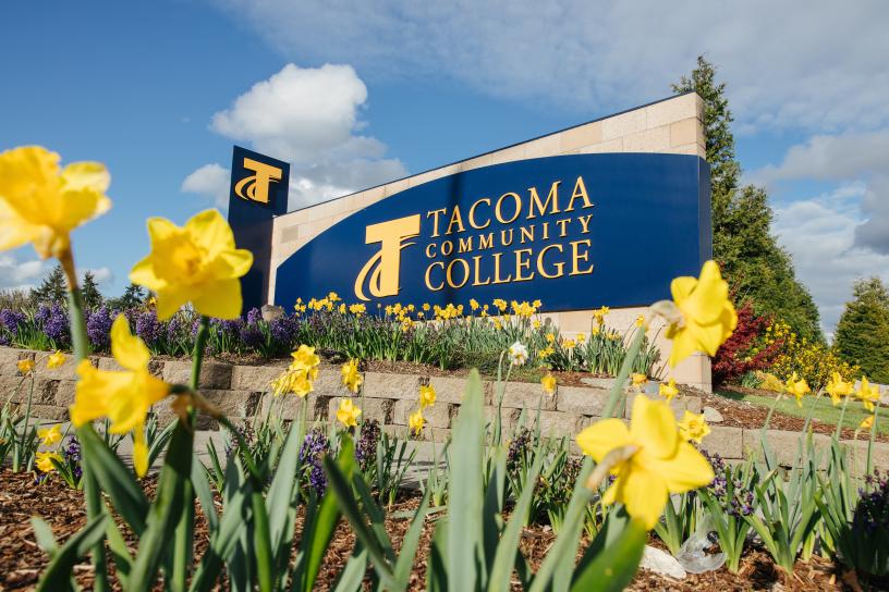 Tacoma Community College campus sign