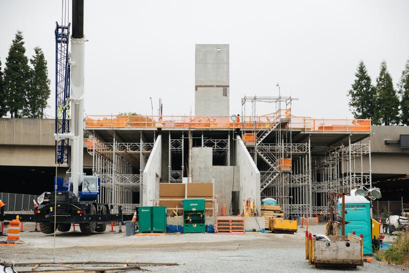 This photo was taken where the platform will be constructed and looks east toward 23rd Avenue.