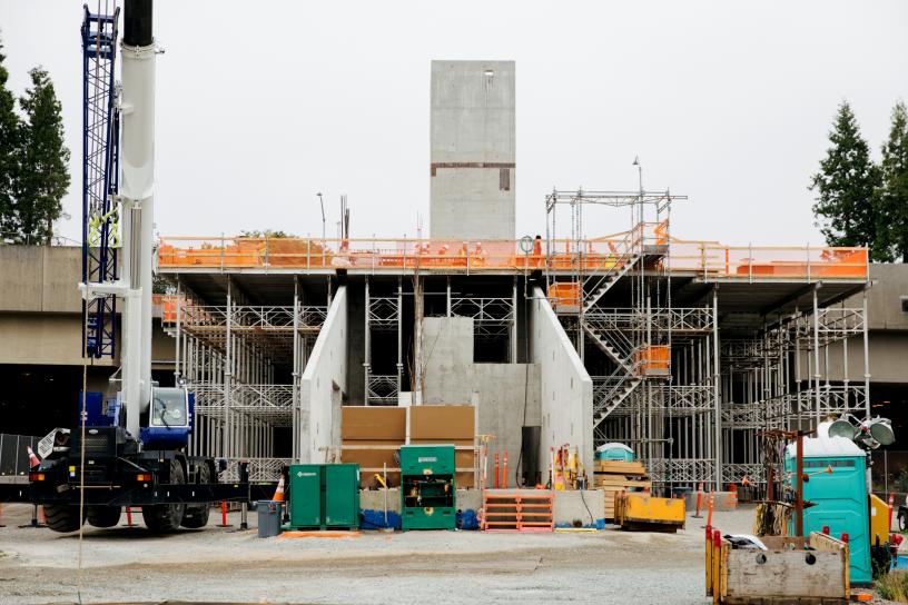 Photo of Judkins Park Station street level construction 