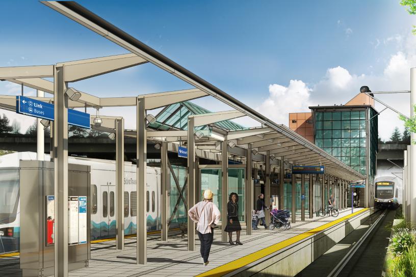 Photo of Mercer Island Station platform