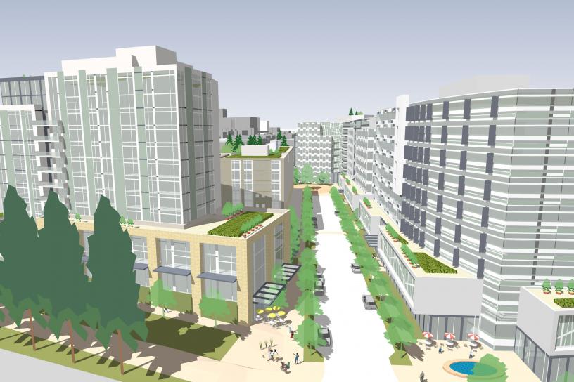 TOD rendering looking west