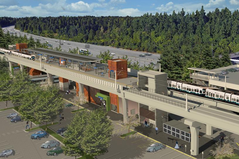 Rendering of Mountlake Terrace station