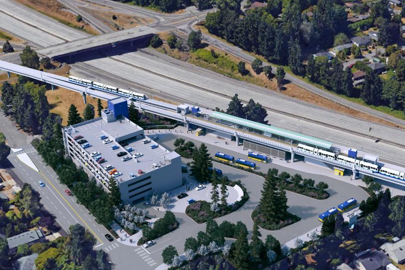 Rendering of Shoreline South/145th Station