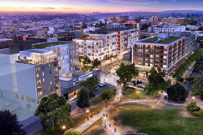 Rendering of area around Cal Anderson Park
