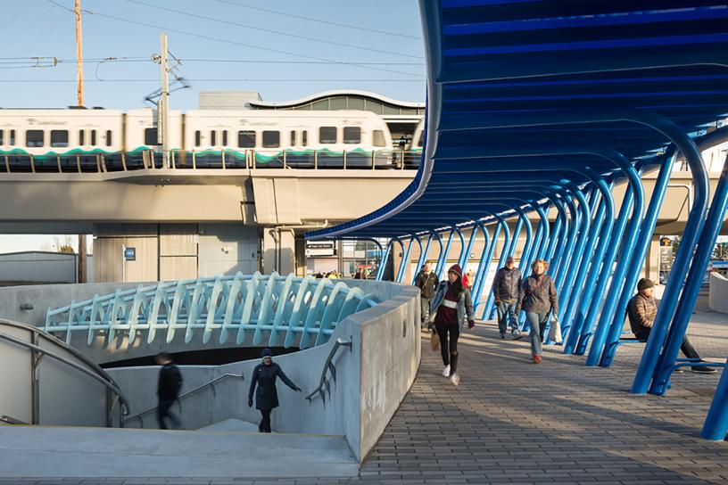 photo of station art: "Immerse" @ Angle Lake Station