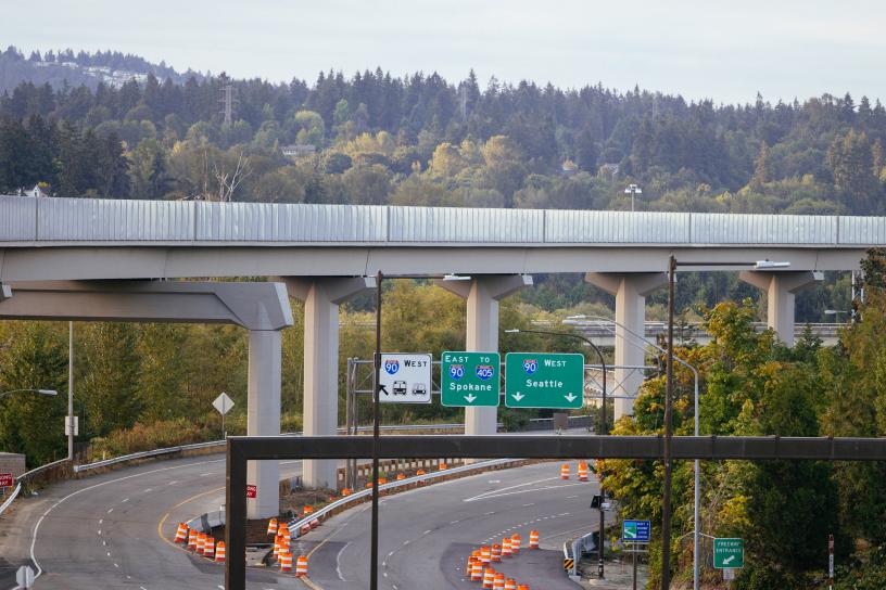 Photo of South Bellevue tracks construction