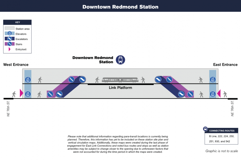 Vertical Circulation Map for Downtown Redmond Station