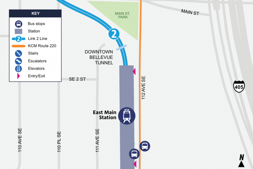 Site Map for East Main Station