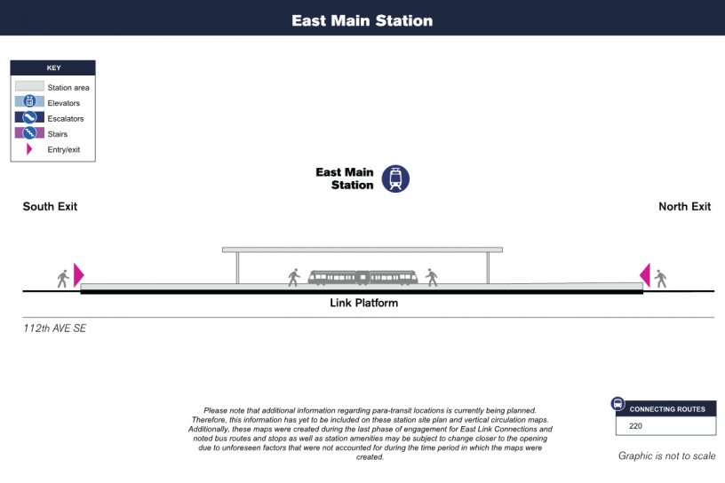 Vertical Circulation Map for East Main Station