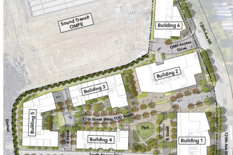 image of Operations and Maintenance Facility East Transit-Oriented Development site plan new concept