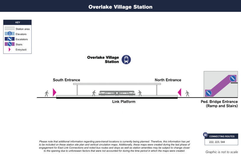 Vertical Circulation Map for Overlake Village Station