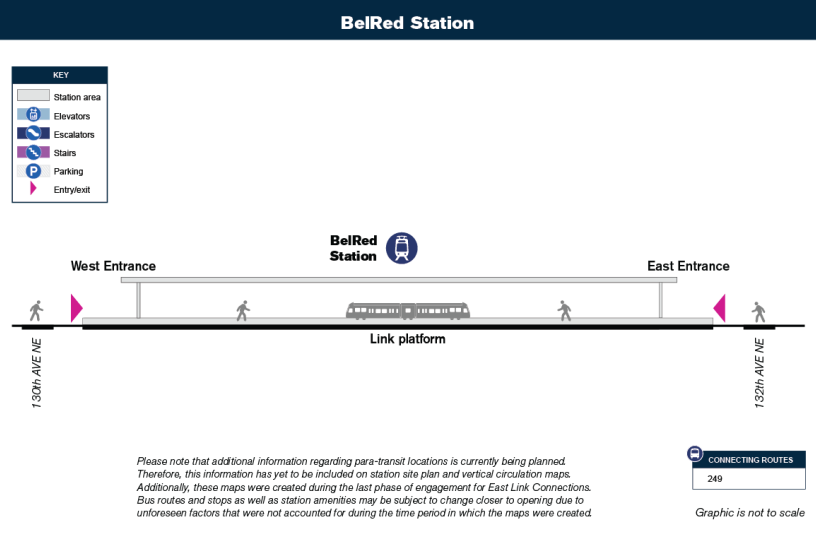 Vertical Circulation Map for Bel-Red Station