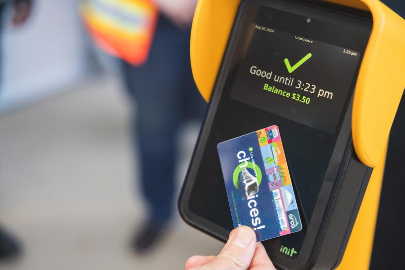 Commemorative ORCA card tapping ORCA card reader