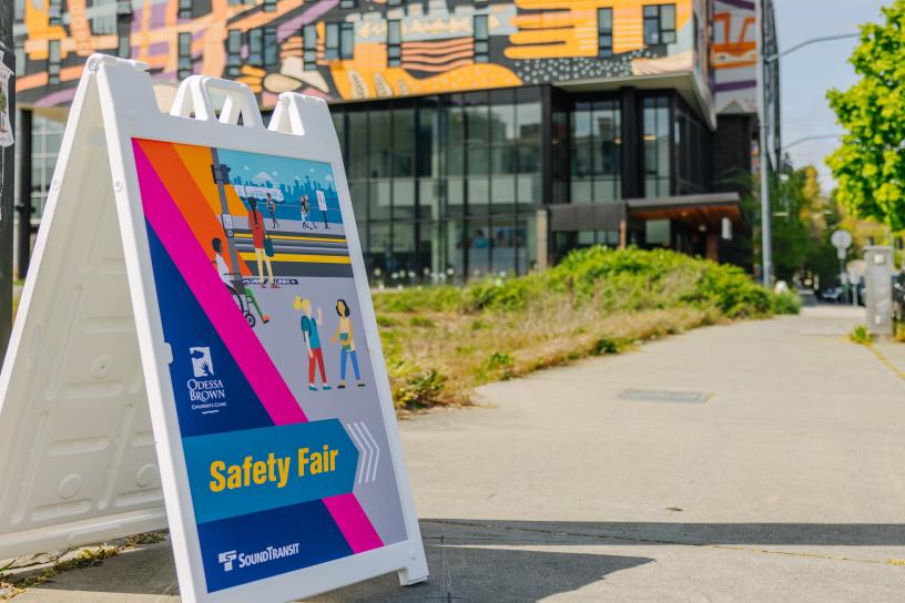 Photo of safety fair signage