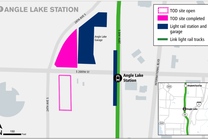 Angle Lake Transit-oriented Development South Site map
