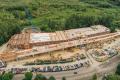 Aerial view of the future South Bellevue parking garage.