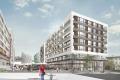 Rendering of the northeast corner of the Capitol Hill Link station