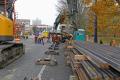 Preparing to start rail welding on Division Avenue.