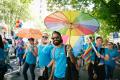 Photo of members of Pride (LGBTQ+ & Allies) ERG, a Sound Transit Employee Resource Group 