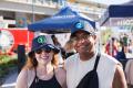 Two people wearing Link 2 Line hats