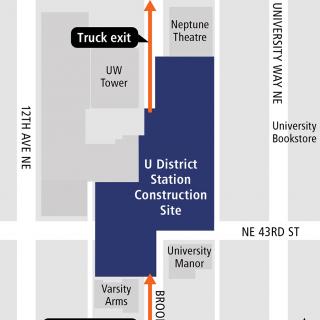 Track slab truck routes