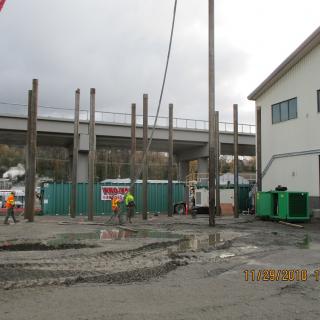 construction in front of Mary Bridge