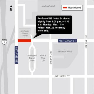 N160 Night time Closure 103rd St