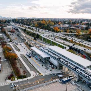 aerial drone photo of Northgate Station