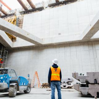 University District Link light rail Station under construction 